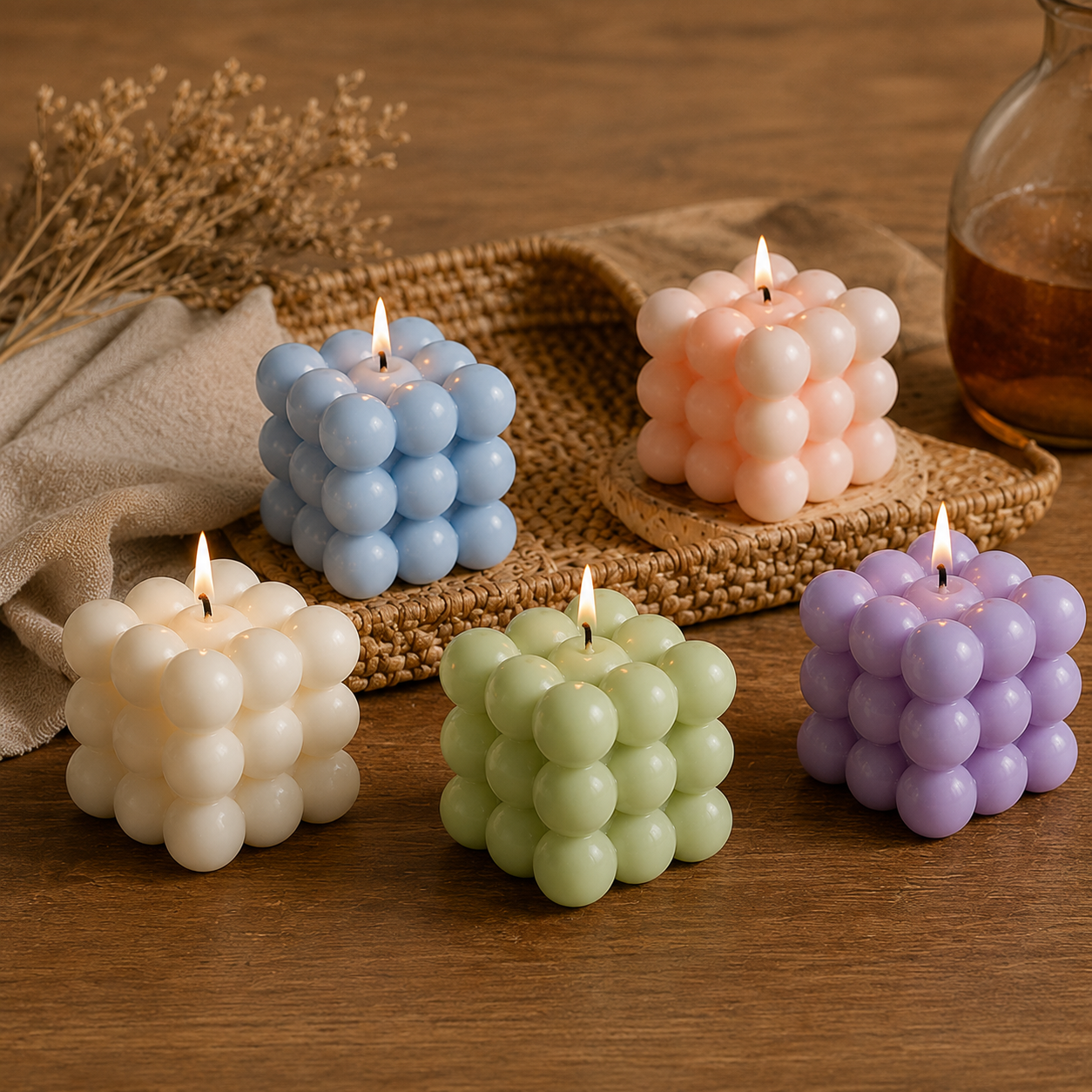 Bubble Cube Candle