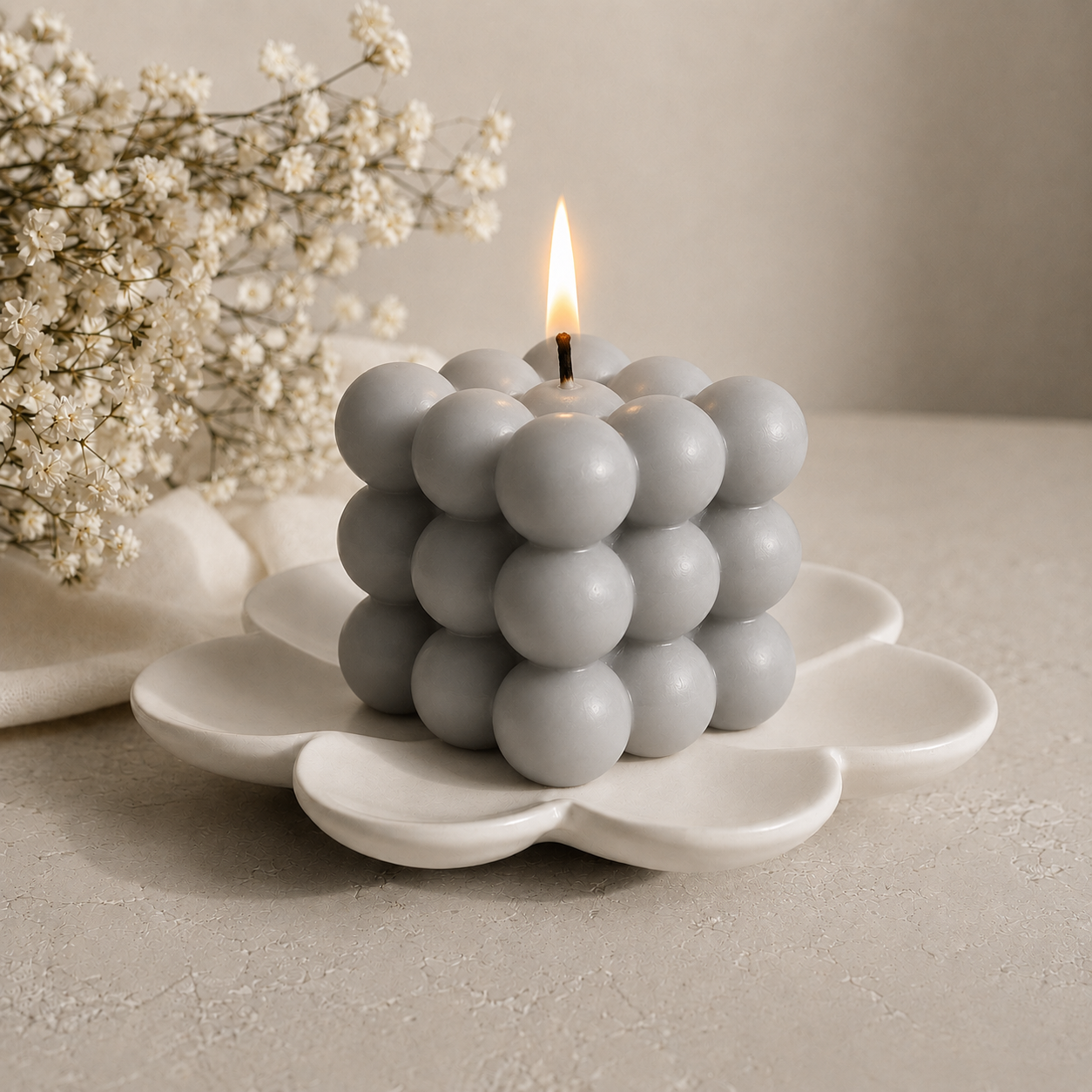 Bubble Cube Candle