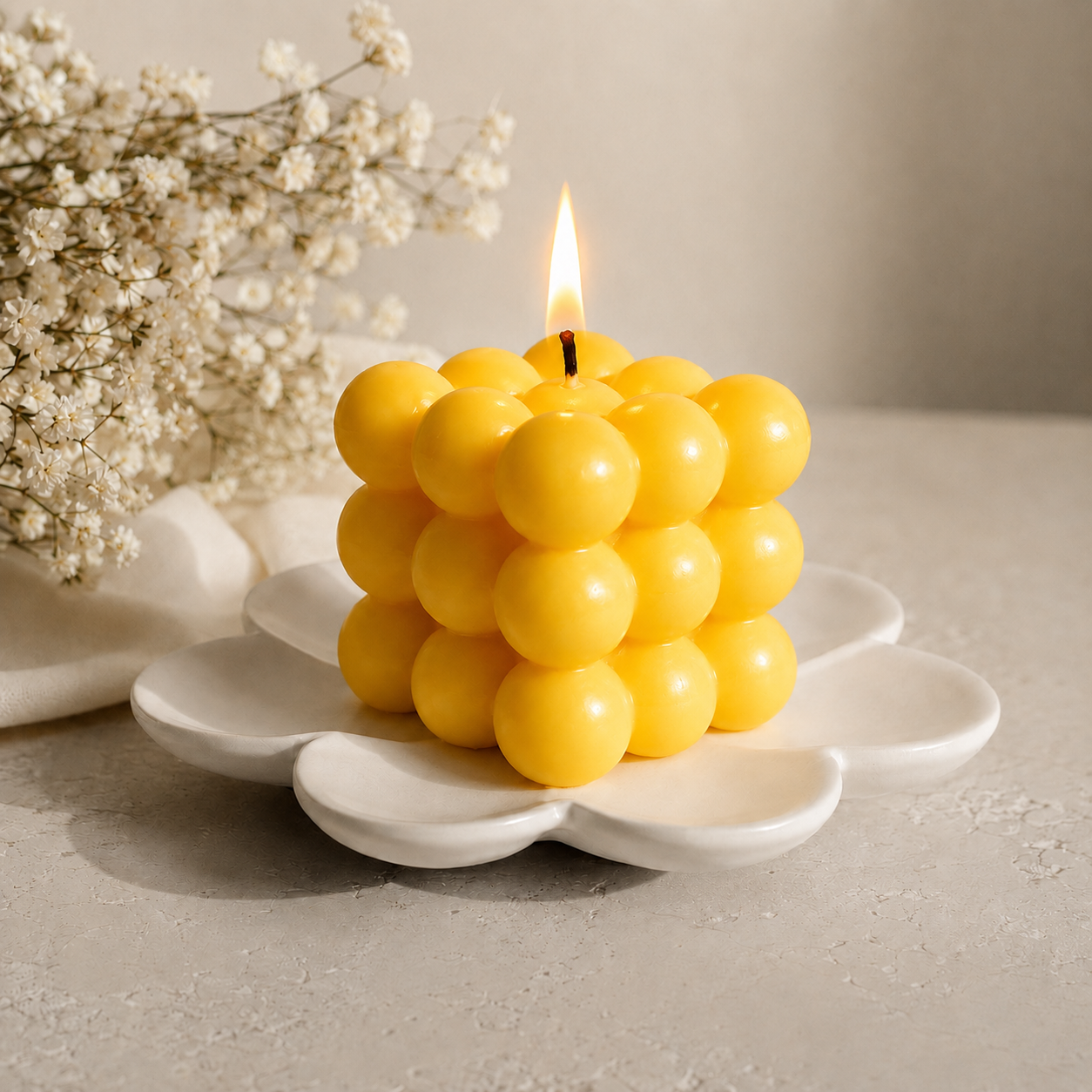 Bubble Cube Candle