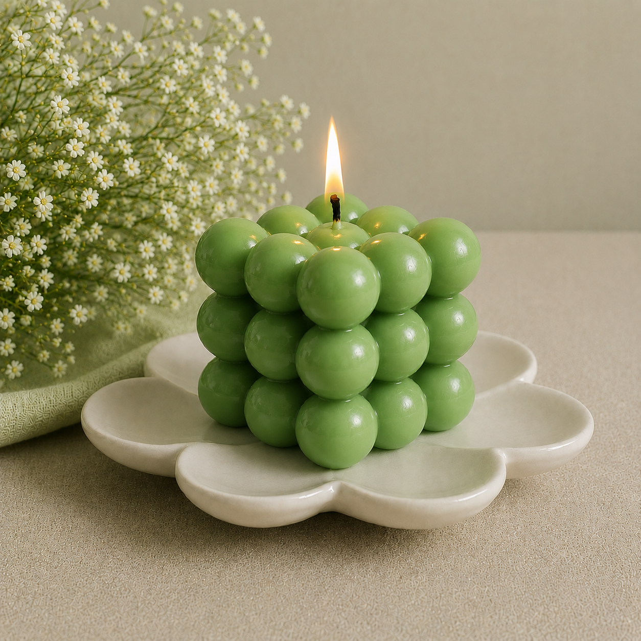 Bubble Cube Candle