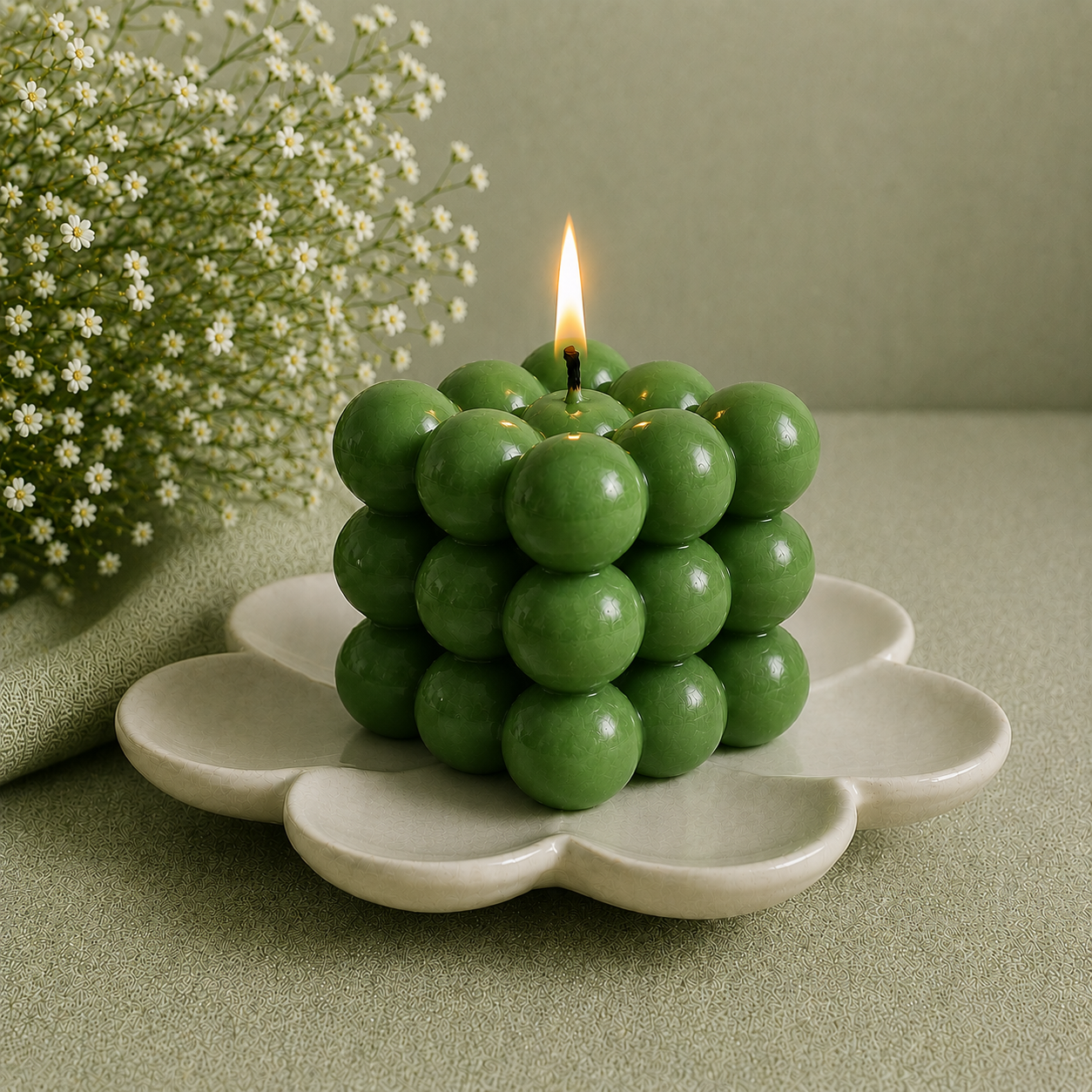 Bubble Cube Candle