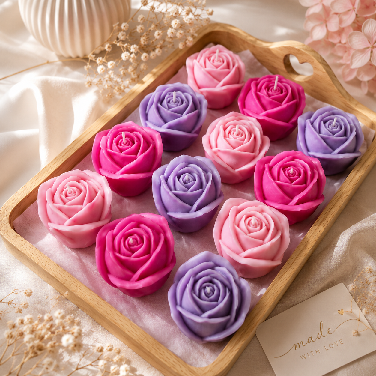 Royal Bloom Rose Candle