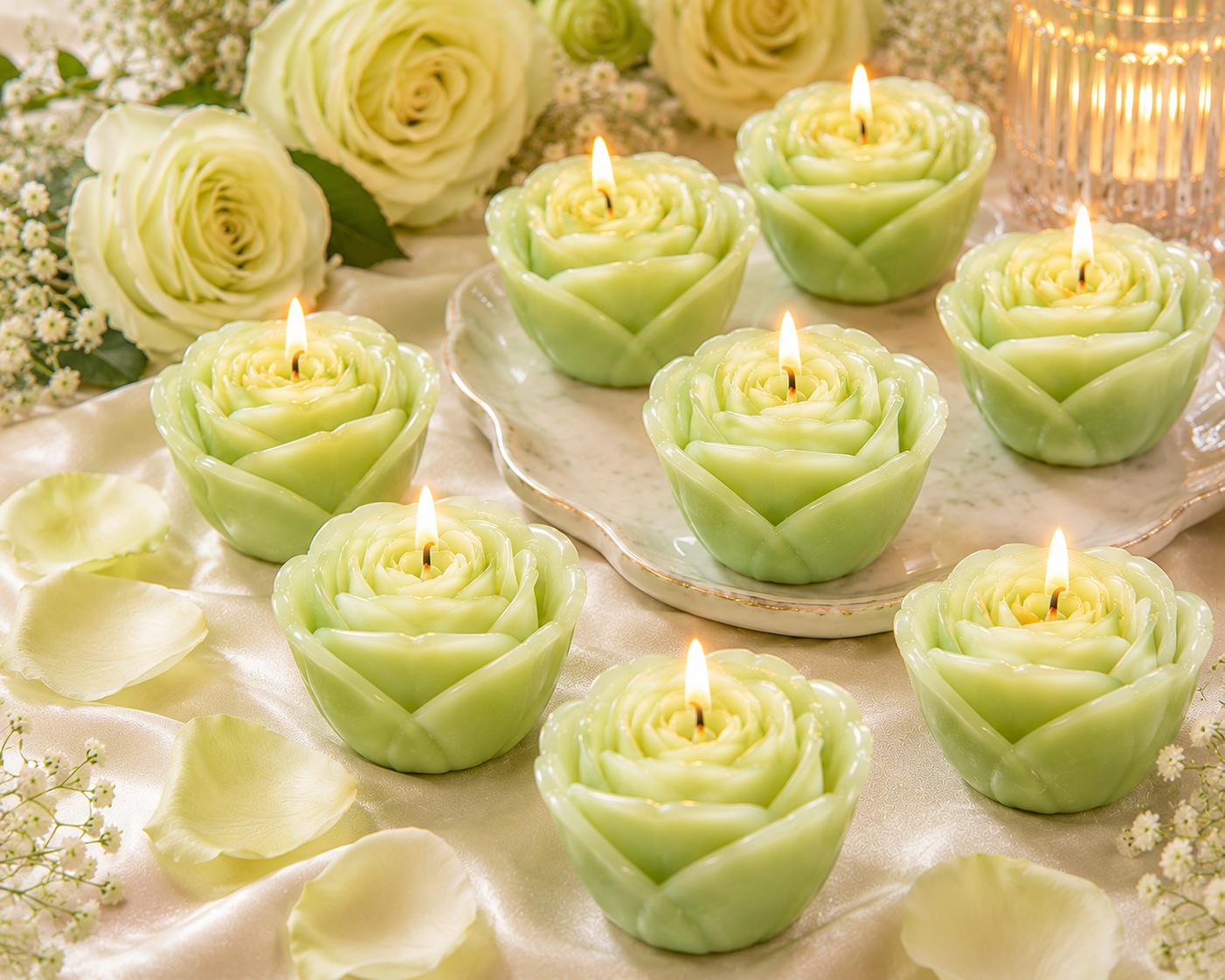Royal Bloom Rose Candle